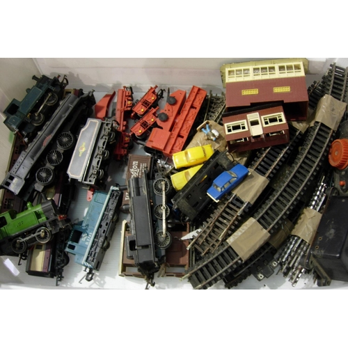 2123 - Five OO scale locomotives including Princess, Jinty, etc and two coaches, crane, track and controlle... 