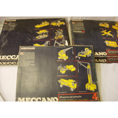 2134 - Meccano set 6, set 4 and set 3M. Appear complete, boxes fair. P&P Group 1 (£14+VAT for the first lot... 