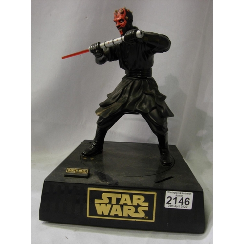 2146 - Star Wars episode 1 Darth Maul, animated/talking bank, approximately 30 cm. Good condition, box is p... 