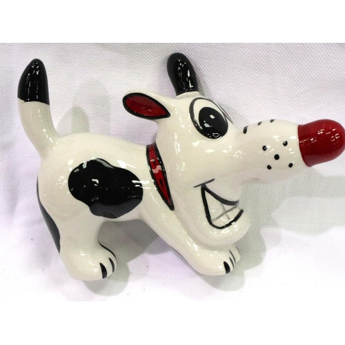 118 - Lorna Bailey dog, Dashy, H: 14 cm. No cracks, chips or visible restoration. P&P Group 1 (£14+VAT for... 