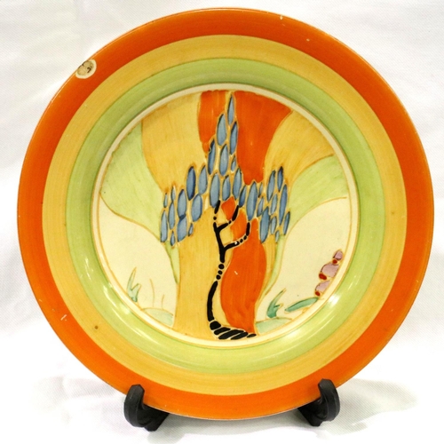 139 - Clarice Cliff Bizarre Fantastique plate, D: 22 cm, chip to rim. P&P Group 2 (£18+VAT for the first l... 