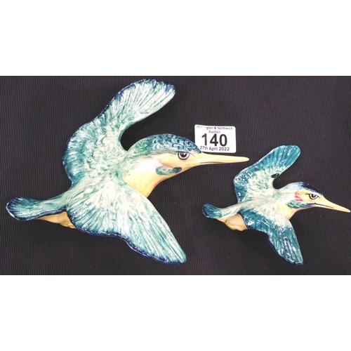 140 - Two Beswick flying Kingfishers, largest 19 cm. Condition report: No cracks, chips or visible restora... 