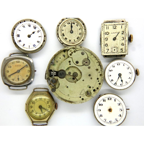 72 - Mixed wristwatch movements including Buren (8). P&P Group 1 (£14+VAT for the first lot and £1+VAT fo... 