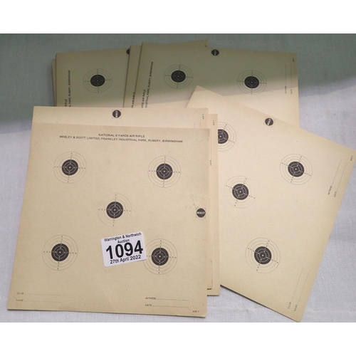 1094 - Approximately 45 Webley and Scott factory competition targets, circa 1960. P&P Group 1 (£14+VAT for ... 