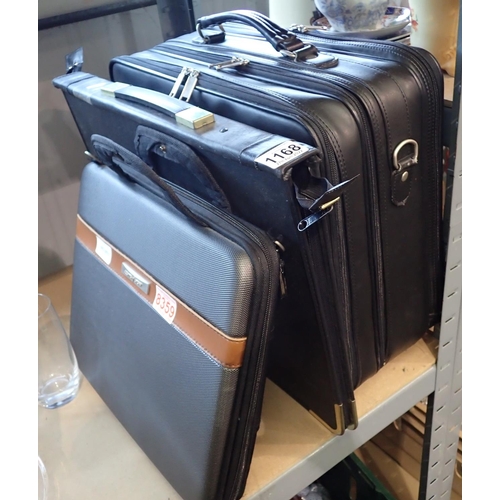 1168 - Laptop bag, portfolio and wheeled travel bag. Not available for in-house P&P, contact Paul O'Hea at ... 