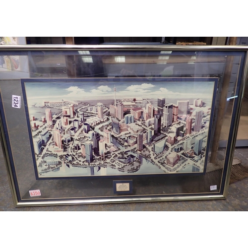 1234 - Pilkington World Of Glass print. Not available for in-house P&P, contact Paul O'Hea at Mailboxes on ... 