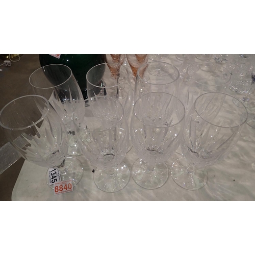 1345 - Royal Doulton set of eight wine goblets. Not available for in-house P&P, contact Paul O'Hea at Mailb... 