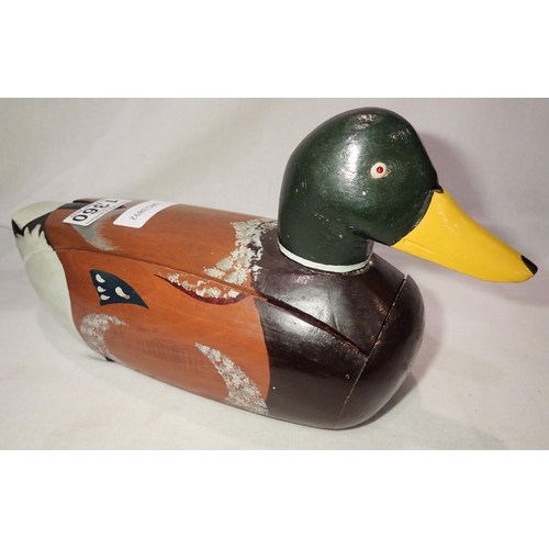 1360 - 1970s wooden duck telephone. Not available for in-house P&P, contact Paul O'Hea at Mailboxes on 0192... 