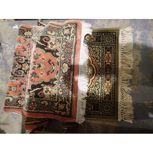 1446 - Two small woollen rugs, 80 x 100 cm. Not available for in-house P&P, contact Paul O'Hea at Mailboxes... 