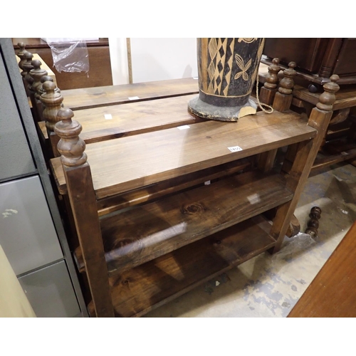 1455 - Three sets, of three shelf, oak  units. Not available for in-house P&P, contact Paul O'Hea at Mailbo... 