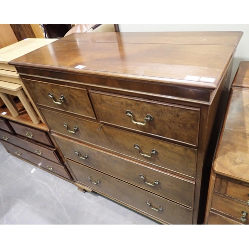 1483 - Mahogany chest of two short over three long drawers. Not available for in-house P&P, contact Paul O'... 