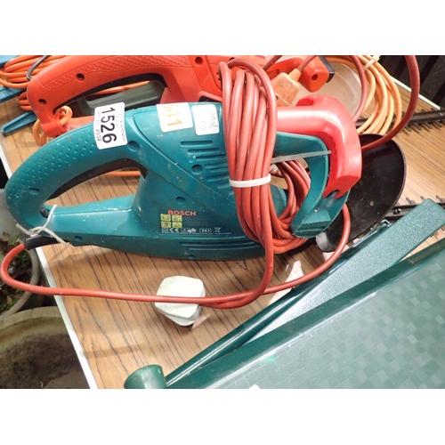 1526 - Bosch 48-16 electric hedge trimmer. Not available for in-house P&P, contact Paul O'Hea at Mailboxes ... 