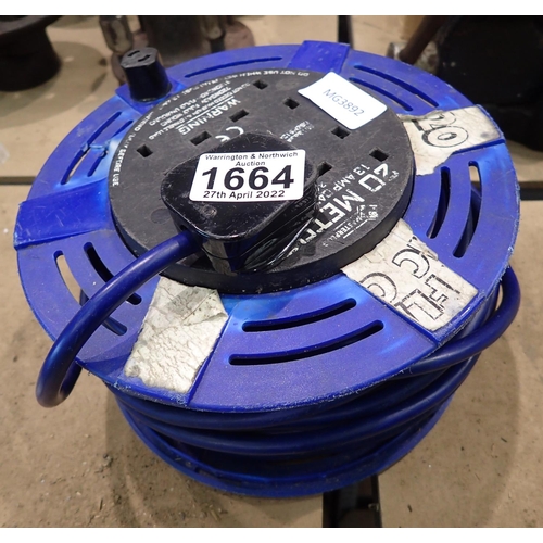 1664 - Twenty metre four point extension cable. Not available for in-house P&P, contact Paul O'Hea at Mailb... 