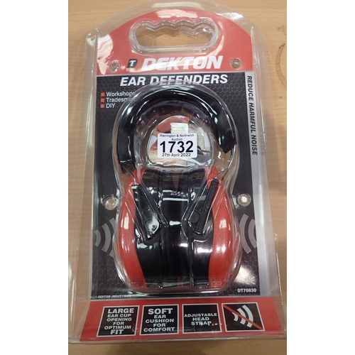 1732 - New unused Dekton ear defenders. P&P Group 1 (£14+VAT for the first lot and £1+VAT for subsequent lo... 