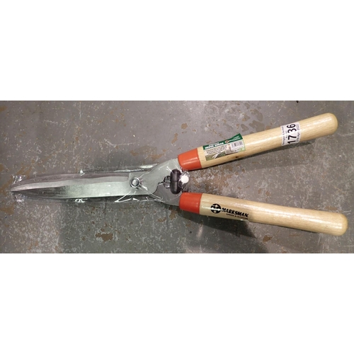 1736 - New unused Marksman shears. Not available for in-house P&P, contact Paul O'Hea at Mailboxes on 01925... 