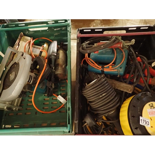 1793 - Mixed tools and cables. Not available for in-house P&P, contact Paul O'Hea at Mailboxes on 01925 659... 