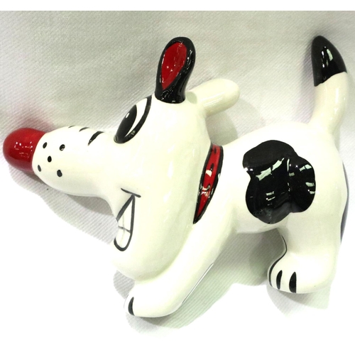 118 - Lorna Bailey dog, Dashy, H: 14 cm. No cracks, chips or visible restoration. P&P Group 1 (£14+VAT for... 