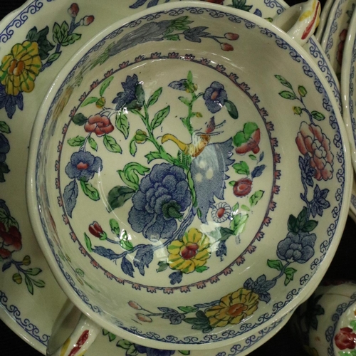 132 - Large quantity of Masons Regency pattern dinner and teaware. Postage on this item will be £40 + VAT ... 