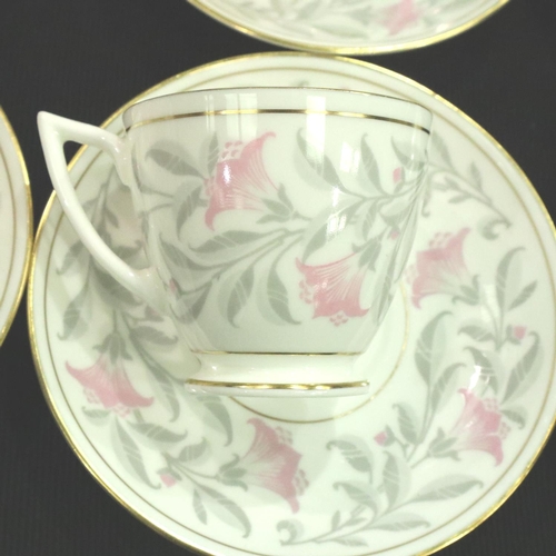 151 - Fifteen piece coffee set by Minton in the Petunia pattern. P&P Group 3 (£25+VAT for the first lot an... 