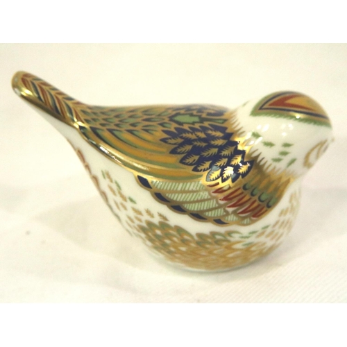 154 - Royal Crown Derby Firecrest with gold stopper, L: 90 mm. No cracks, chips or visible restoration. P&... 