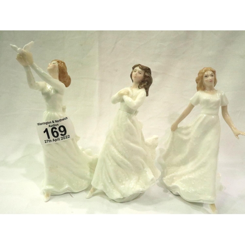 169 - Ten Royal Doulton figurines, each H: 16 cm. P&P Group 3 (£25+VAT for the first lot and £5+VAT for su... 