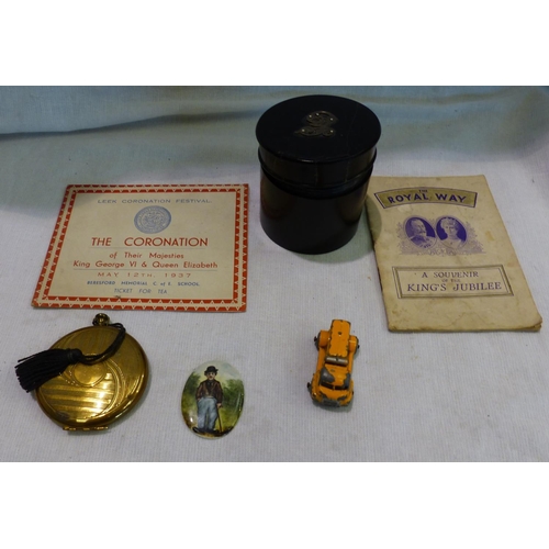 1140 - Mixed items including souvenir of the Kings Jubilee. Not available for in-house P&P, contact Paul O'... 