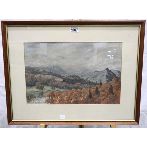 3007 - Attributed to James Whittet Smith, watercolour on paper, Helm Crag Grasmere, 30 x 41 cm. Not availab... 