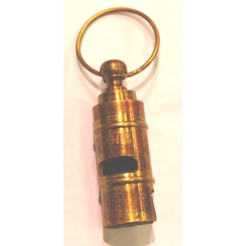 1068 - Cast iron Titanic Glasgow whistle. P&P Group 1 (£14+VAT for the first lot and £1+VAT for subsequent ... 