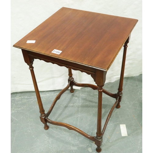 3100 - Early 20th century walnut lamp table, 45 x 45 x 66 cm H. Not available for in-house P&P, contact Pau... 