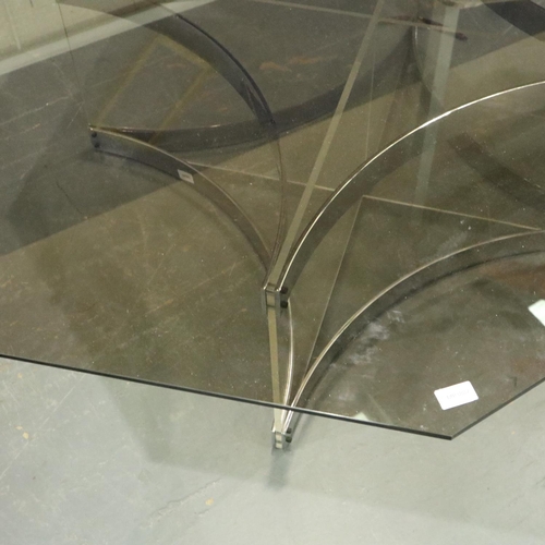 3114 - Alessandro Albrizzi (1934-1994), a large 1970s octagonal centre table with chrome and lucite support... 