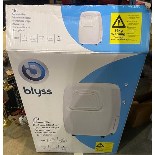 1661A - Blyss 16 litre dehumidifier. Not available for in-house P&P, contact Paul O'Hea at Mailboxes on 0192... 