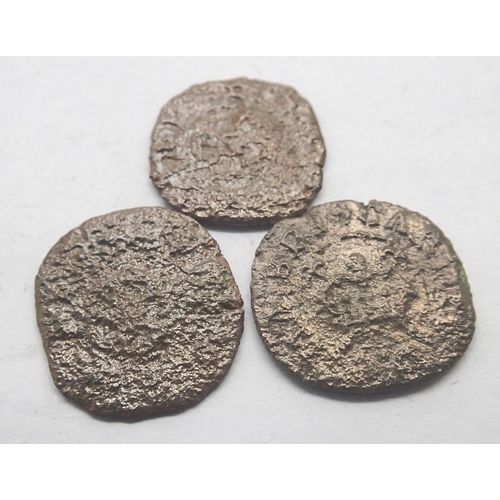 3024 - Three hammered Rose Farthings of Charles I. P&P Group 1 (£14+VAT for the first lot and £1+VAT for su... 