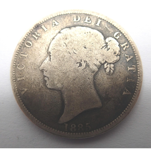 3061 - 1885 silver half crown of Queen Victoria. P&P Group 1 (£14+VAT for the first lot and £1+VAT for subs... 