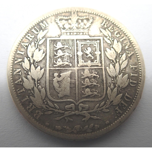 3061 - 1885 silver half crown of Queen Victoria. P&P Group 1 (£14+VAT for the first lot and £1+VAT for subs... 