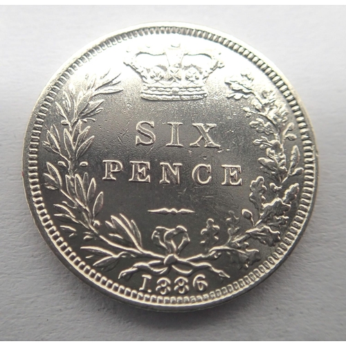 3071 - 1886 silver sixpence of Queen Victoria. P&P Group 1 (£14+VAT for the first lot and £1+VAT for subseq... 