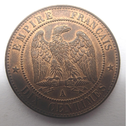 3077 - 1856 French copper 10 Centimes of Napoleon III. P&P Group 1 (£14+VAT for the first lot and £1+VAT fo... 