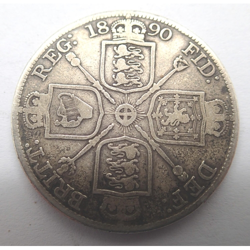 3078 - 1890 silver double florin of Queen Victoria. P&P Group 1 (£14+VAT for the first lot and £1+VAT for s... 