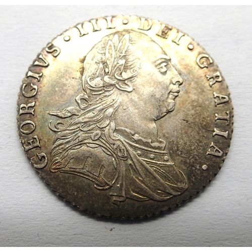 3088 - 1787 silver sixpence of George III. P&P Group 1 (£14+VAT for the first lot and £1+VAT for subsequent... 