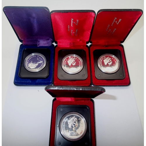 3116 - Four cased 1976 Canadian silver proof dollars. P&P Group 1 (£14+VAT for the first lot and £1+VAT for... 