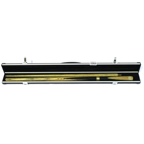 2060 - Peradon Quasar three piece pool cue in a Peradon case.  P&P Group 3 (£25+VAT for the first lot and £... 