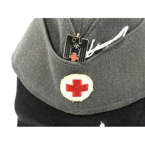 2100 - Third Reich DRK (German Red Cross) Nurses side cap. P&P Group 1 (£14+VAT for the first lot and £1+VA... 