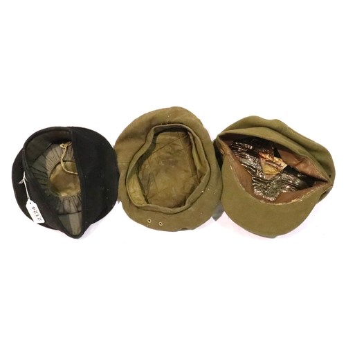 2124 - Two British WWII Military caps, and Naval cap, all in poor condition (3). P&P Group 2 (£18+VAT for t... 