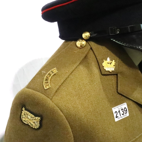 2139 - Mercian Regiment cap and uniform with components. P&P Group 3 (£25+VAT for the first lot and £5+VAT ... 