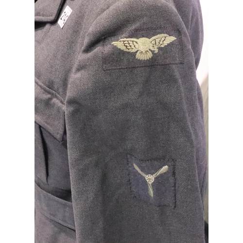 2142 - Post WWII RAF uniform and cap. P&P Group 2 (£18+VAT for the first lot and £3+VAT for subsequent lots... 