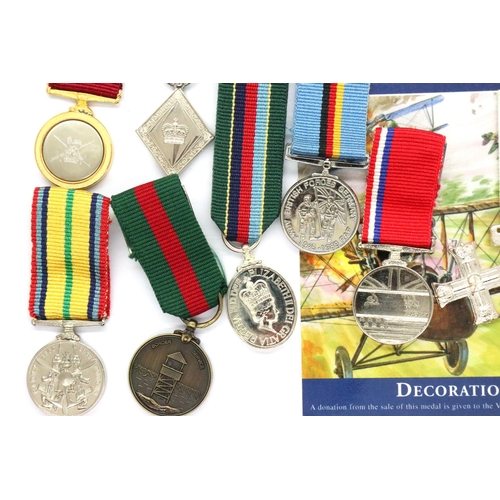 2241 - Eight medal miniatures and a ribbon bar. P&P Group 1 (£14+VAT for the first lot and £1+VAT for subse... 