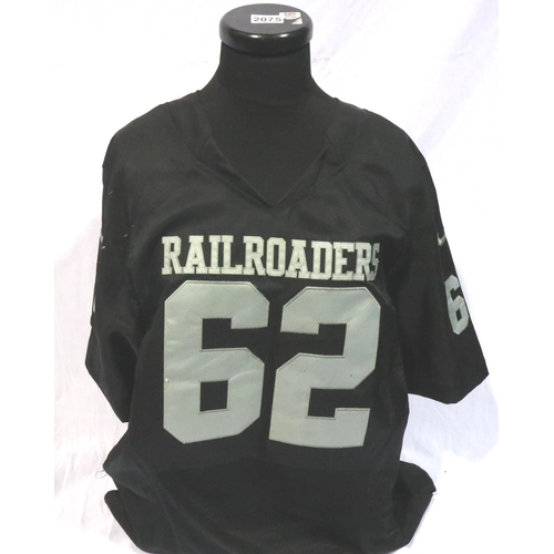 2075 - Crewe Railroaders  no 62 American football jersey. (Size unknown). P&P Group 2 (£18+VAT for the firs... 