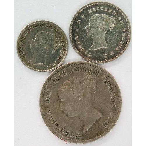 3135 - 1862 Maundy part set (3 coins) of Queen Victoria. P&P Group 1 (£14+VAT for the first lot and £1+VAT ... 