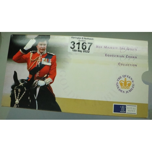 3167 - 2002 Royal Mint Equestrian crown set. P&P Group 1 (£14+VAT for the first lot and £1+VAT for subseque... 