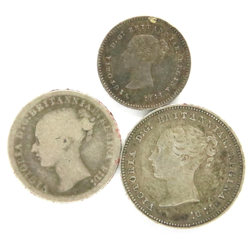 3178 - 1879 Muandy part set (3 coins) of Queen Victoria. P&P Group 1 (£14+VAT for the first lot and £1+VAT ... 