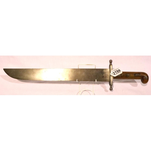 2199 - German 19th century Pioneer knife, ricasso marked to Jung & Zeitler, numbered 25 SA 917, lacking she... 